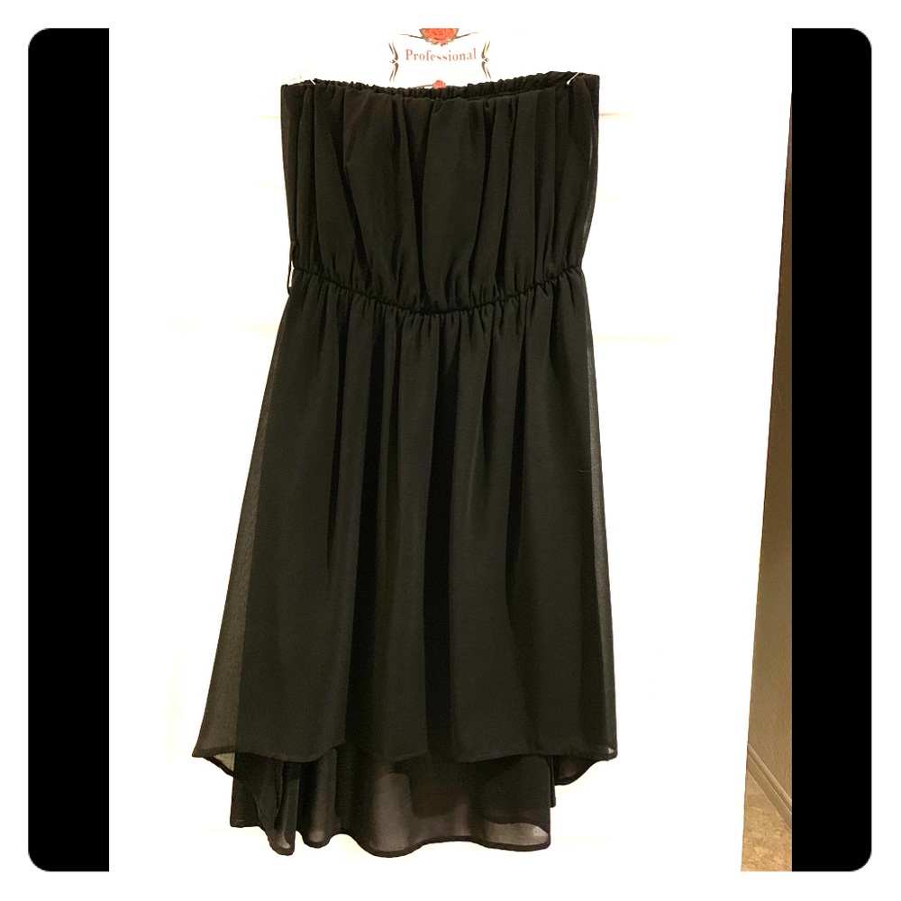 Strapless high low dress